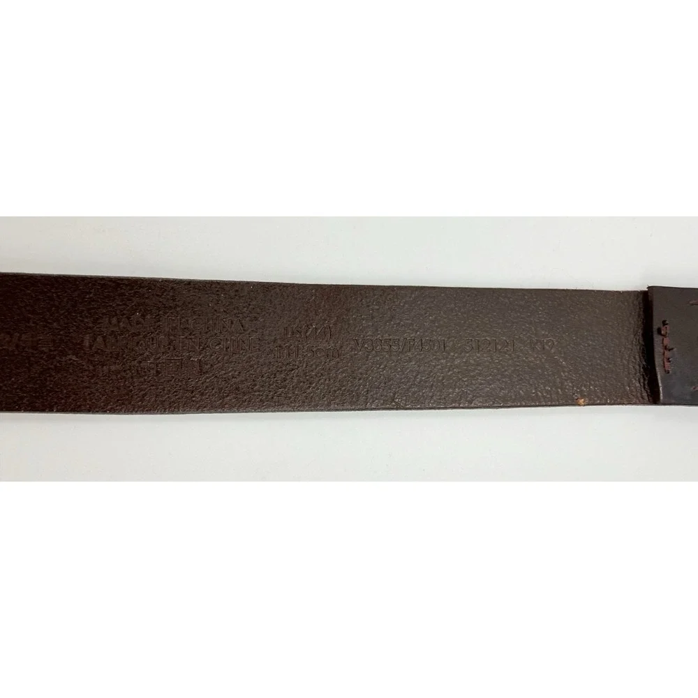 Lands' End‎ Dark Brown Leather Belt Men's Size 44 (52.25